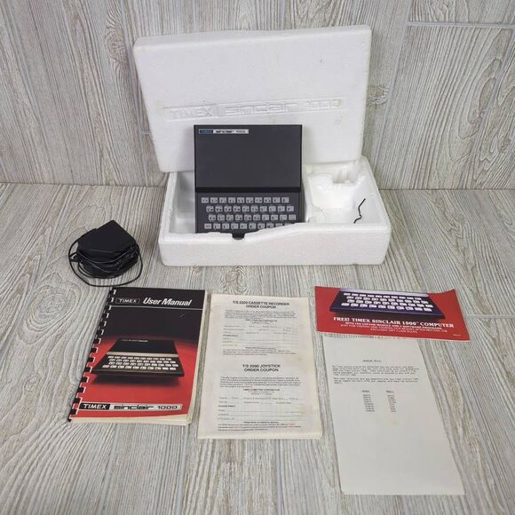 Timex Other - Vintage Timex Sinclair 1000 Black Home Computer With Power Module, Inserts
